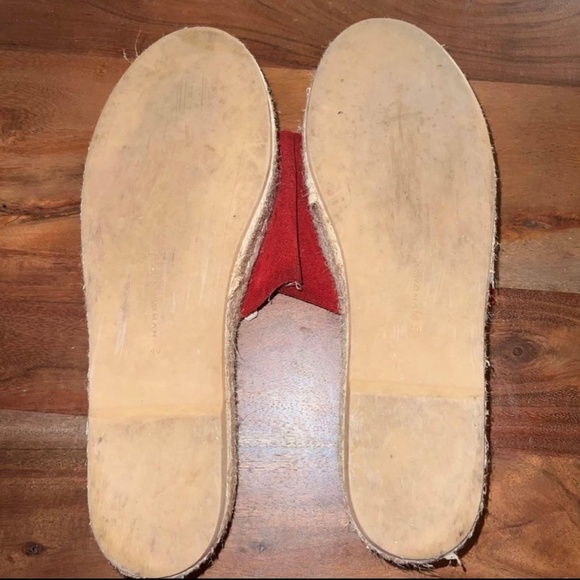 ♥️♥️ Zara Plataform Sandals Red Velvet Womens EUR 40 US 9.5 - Picture 3 of 3